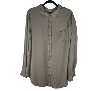 Torrid Tan Long Sleeve Button Down Top